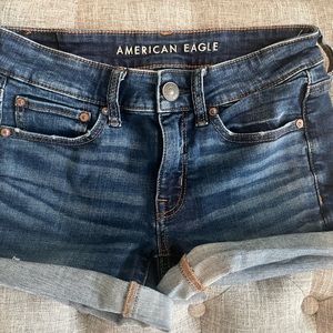 American Eagle blue jean shorts, size 4 (stretchy)